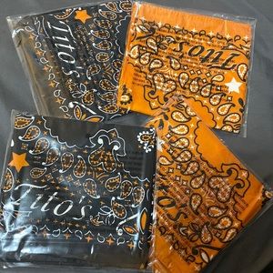 4 Titos vodka bandanas